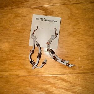 BCBGeneration Copper and White Dangle Earrings